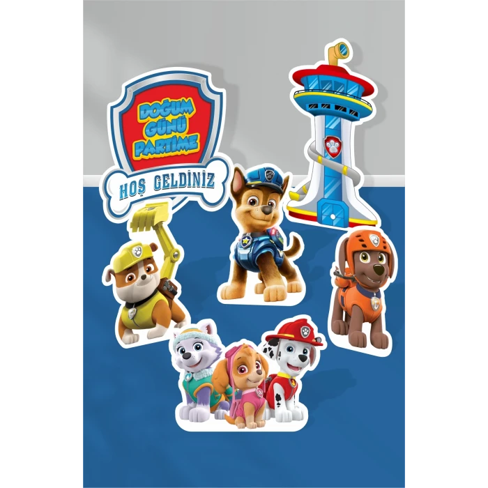 Paw Patrol Temalı Doğum günü * Ayaklı Pano Seti