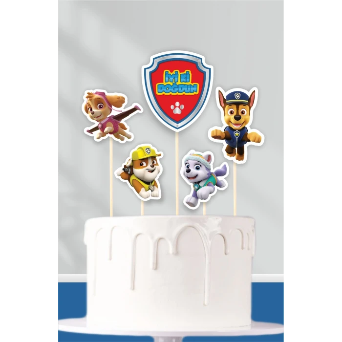 Paw Patrol Temalı Pasta Süsü Seti