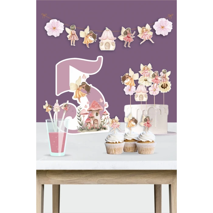 Peri Kızı Teması 5 Yaş Doğum Günü Seti