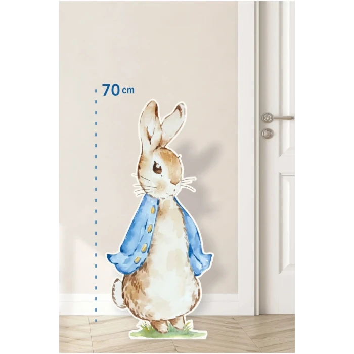 Peter Rabbit Tavşan Blue Temalı 70 cm Ayaklı Pano | Dekor | Mavi | Blue