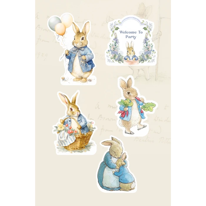 Peter Rabbit Tavşan Temalı Ayaklı Pano Set (Masa Üstü) *Kalın Kağıt