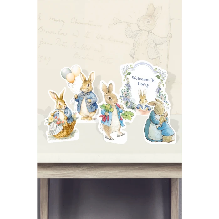 Peter Rabbit Tavşan Temalı Ayaklı Pano Set (Masa Üstü) *Kalın Kağıt