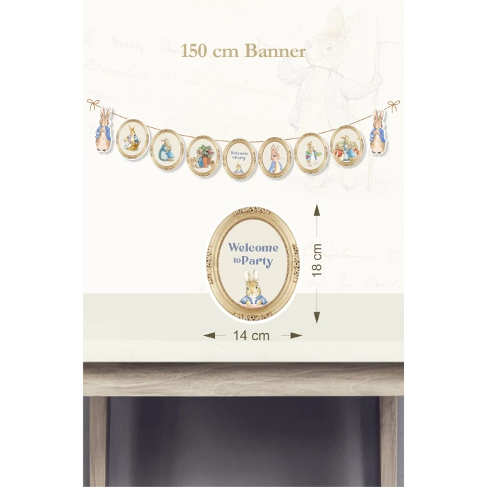 Peter Rabbit Tavşan Temalı Büyük Banner *Kalın Kağıt 150cm