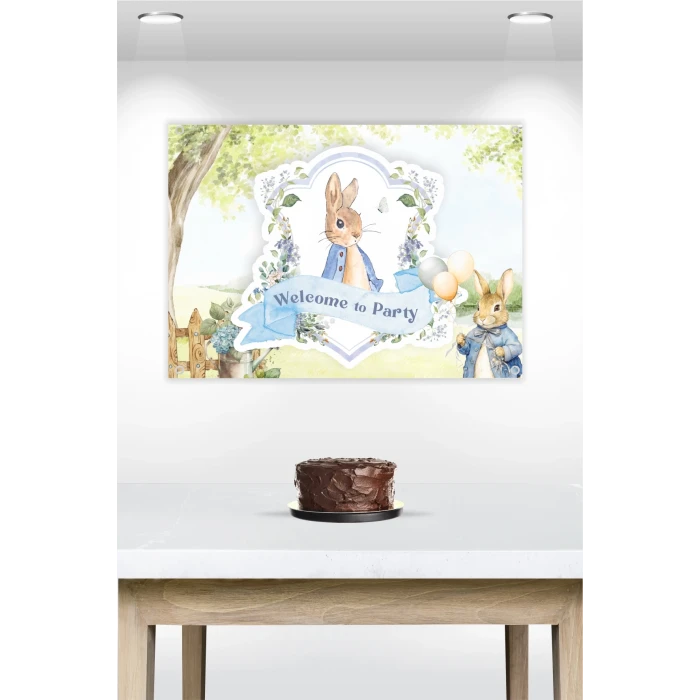 Peter Rabbit Tavşan Temalı Doğum Günü * Branda Afiş 50x70 cm