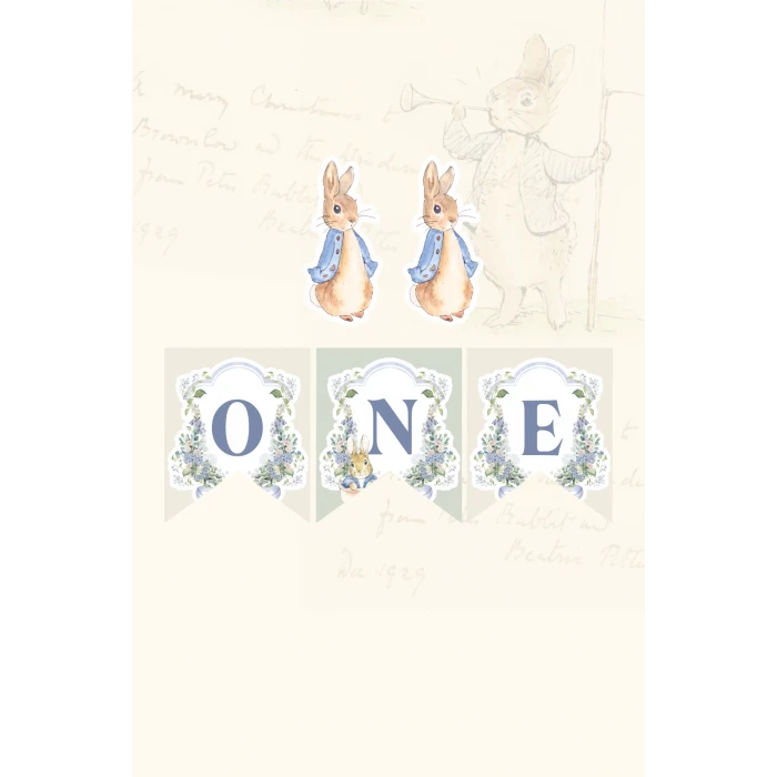 Peter Rabbit Tavşan Temalı ONE banner *Kalın Kağıt