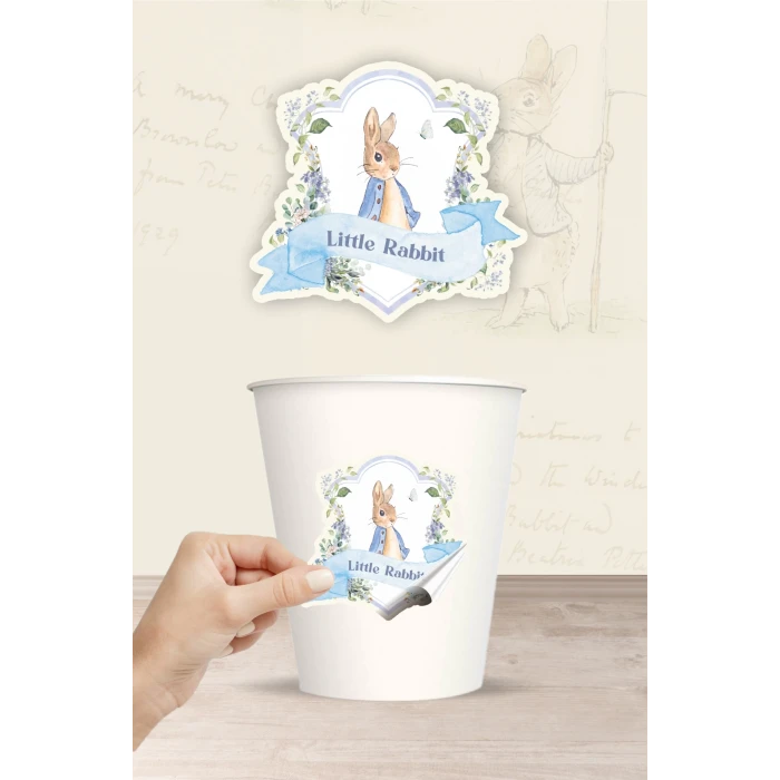 Peter Rabbit Tavşan Temalı Sticker (Etiket) ** Yapışkanlı Kağıt