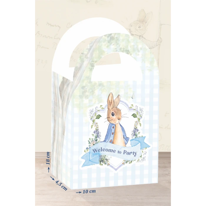 Peter Rabbit Tavşan Teması Çanta 18x10 cm *8li Paket
