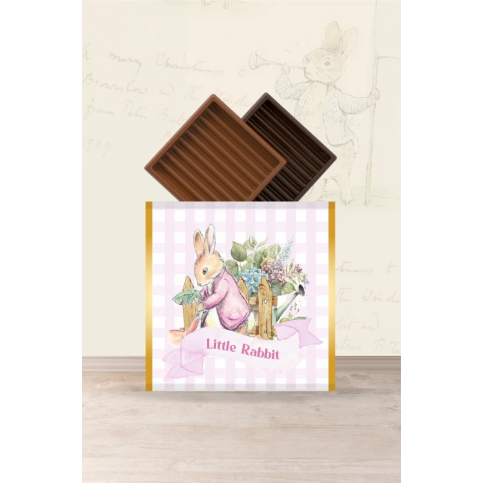 Pink Rabbit Pembe Tavşan Temalı Çikolata Sargısı *20li