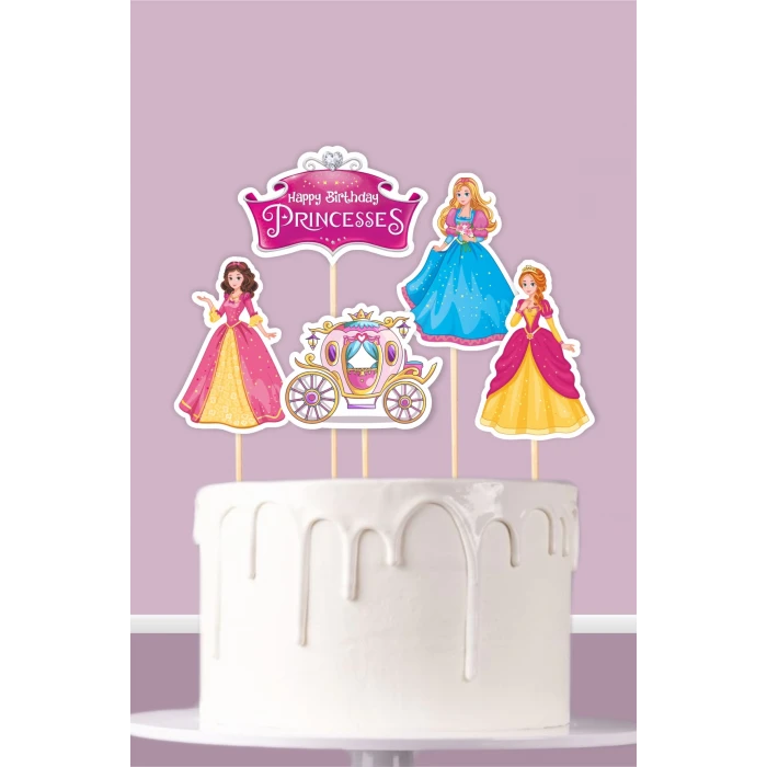 Prenses Temalı Pasta Süsü Seti