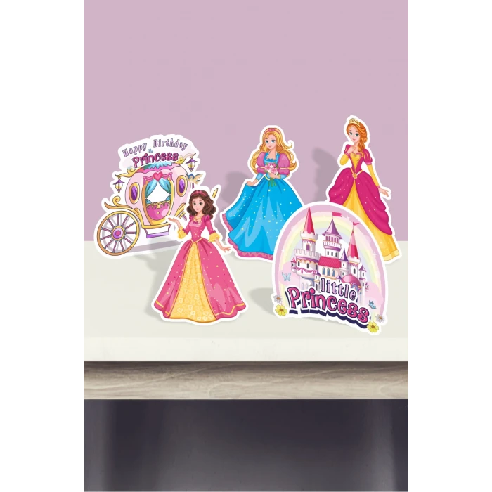 Prenses Teması Ayaklı Pano Set (Masa Üstü) *Kalın Kağıt