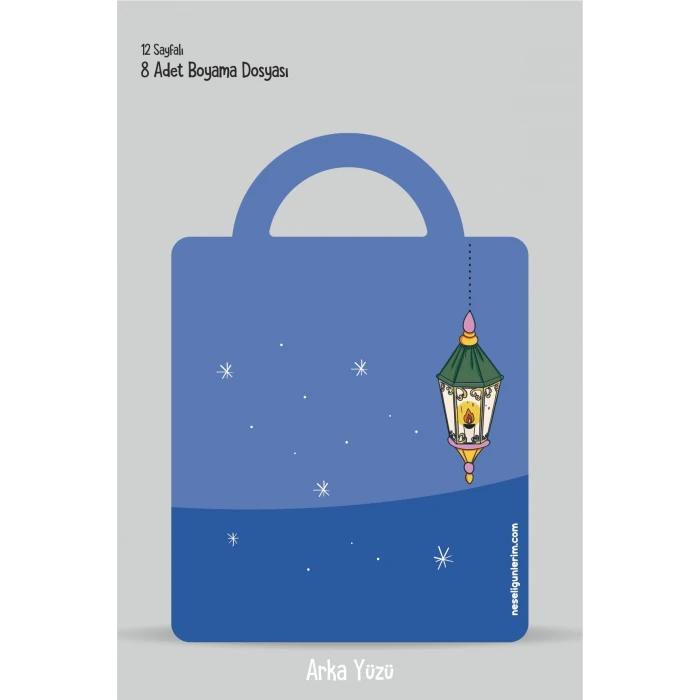 Ramazan Ayı - Boyama Dosyası Seti Hediyesi 15x21cm 8li Paket