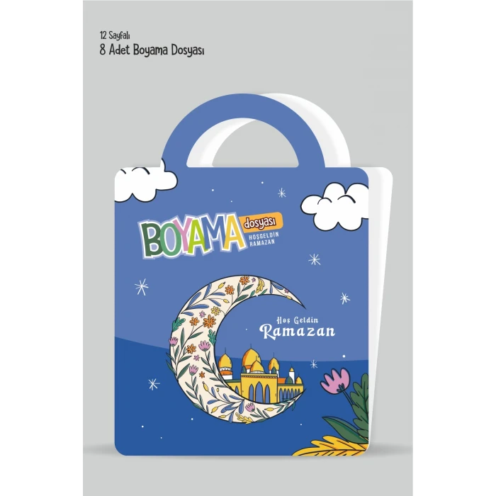 Ramazan Ayı - Boyama Dosyası Seti Hediyesi 15x21cm 8li Paket