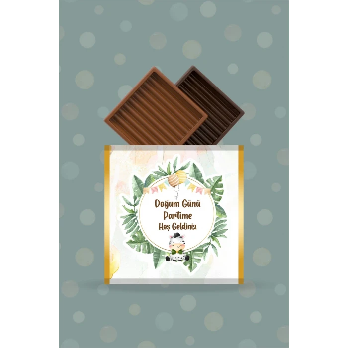 Safari Party Temalı Çikolata Sargısı *20li