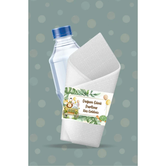 Safari Party Temalı Peçete Sargısı 16lı