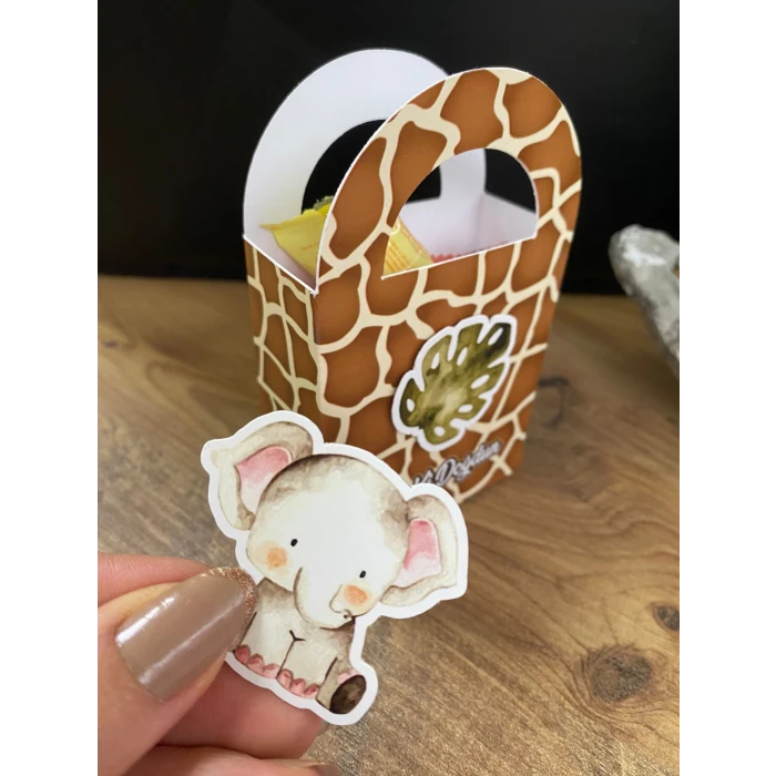 Safari Pastel Temalı Mini Çanta 12x7 cm *8li Paket