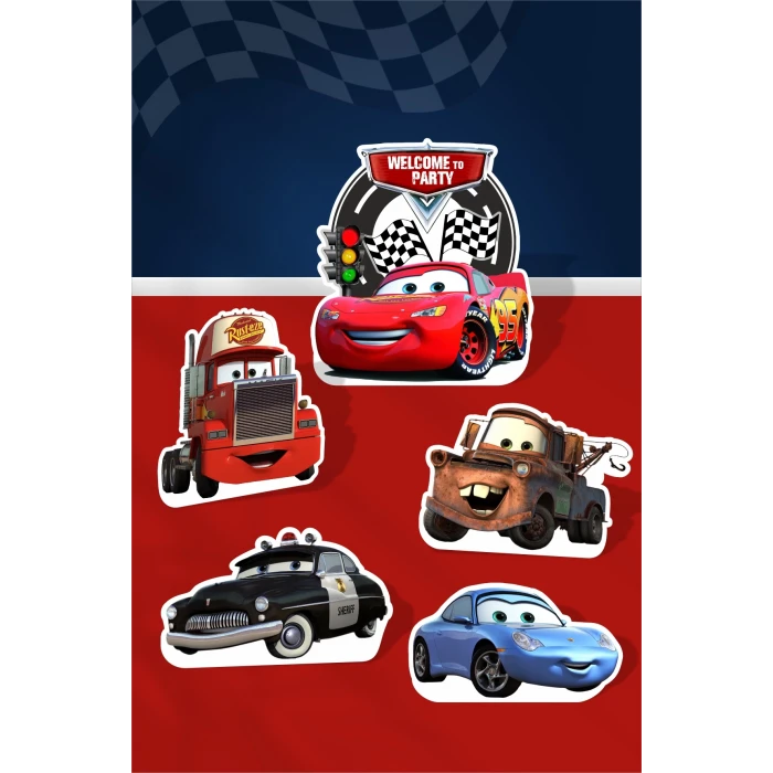 Şimşek Mcqueen Cars Temalı Doğum Günü * Ayaklı Pano Seti