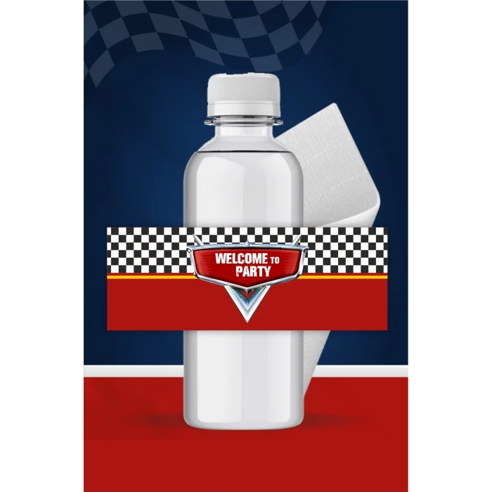 Şimşek Mcqueen Cars Temalı Doğum Günü * Peçete Sargısı 16lı