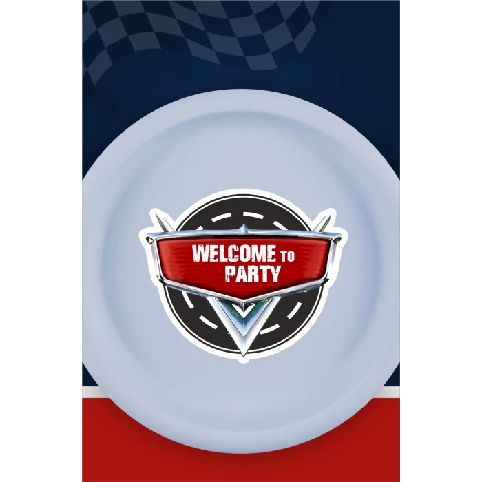 Şimşek Mcqueen Cars Temalı Doğum Günü Seti Tabak Sticker (Etiket) 15li