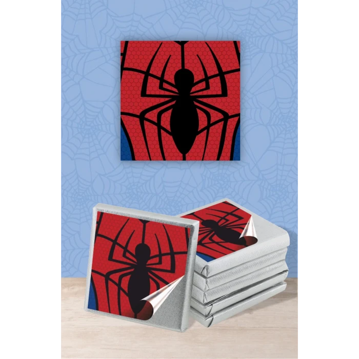 Spiderman Örümcek Adam Temalı Doğum Günü Çikolata Etiketi * Sticker 60 adet 4x4 cm