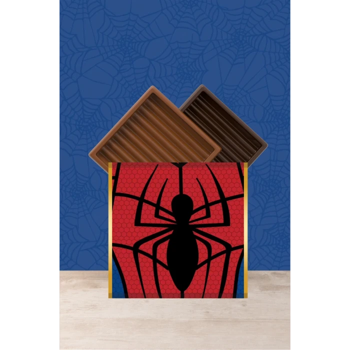 Spiderman Örümcek Adam Temalı Doğum Günü Çikolata Sargısı *20li