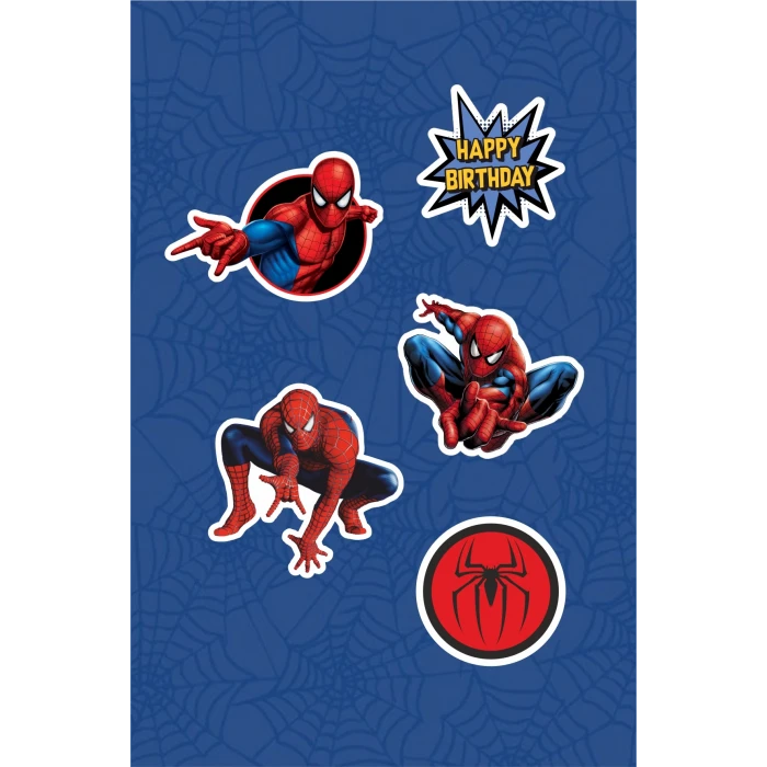 Spiderman Örümcek Adam Temalı Doğum Günü Kürdanlı Cupcake Süsü 20li