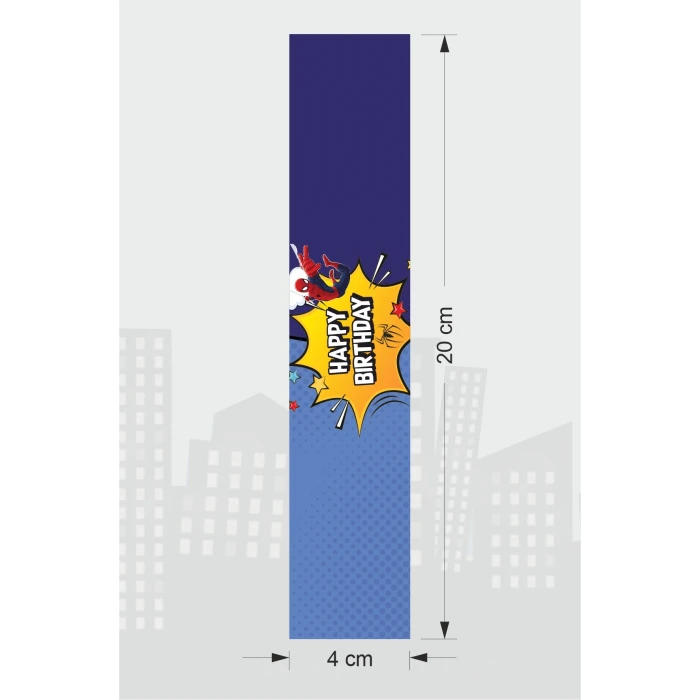 Spiderman Örümcek Adam Temalı Doğum Günü Seti Peçete Sargısı 16lı