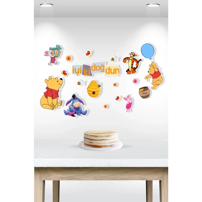 Winnie The Pooh Temalı Çok Parçalı Afiş *Kalın Kağıt