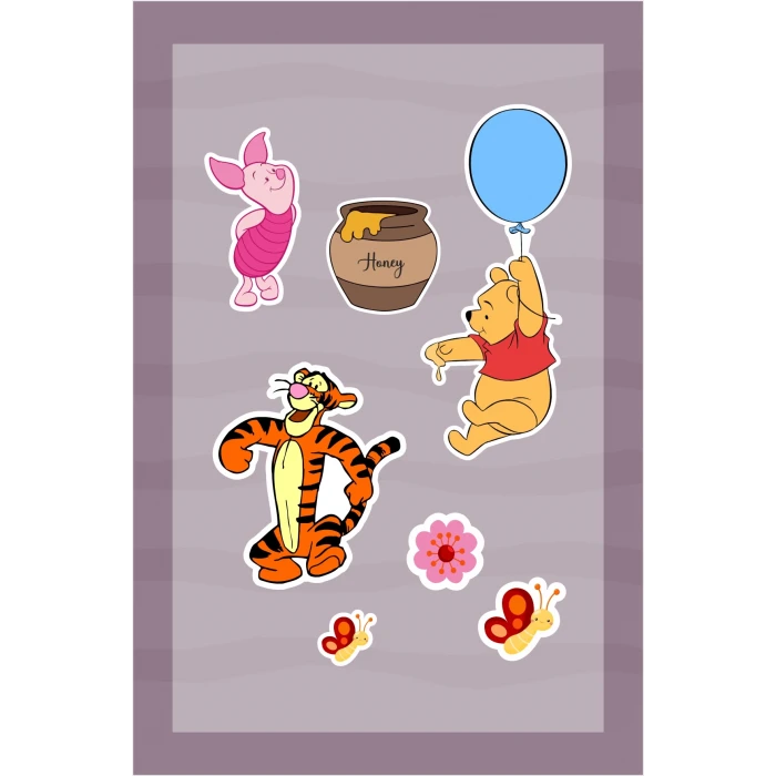 Winnie The Pooh Temalı Çok Parçalı Afiş *Kalın Kağıt