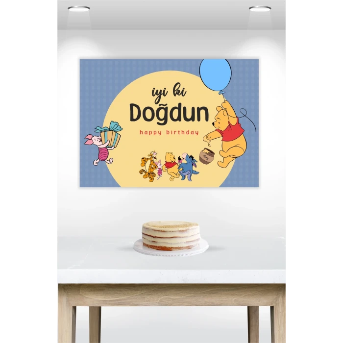 Winnie The Pooh Temalı Doğum Günü * Branda Afiş 50x70 cm
