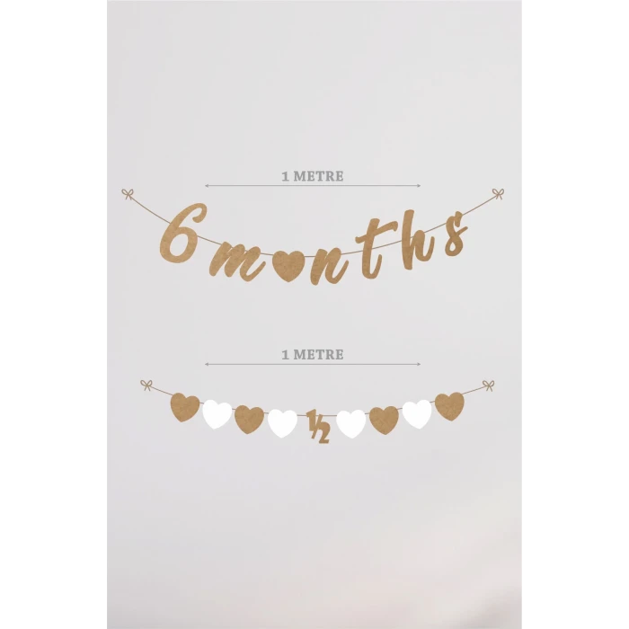 Yarım Yaş Partisi Doğum Günü Seti Naturel 6 Months Party