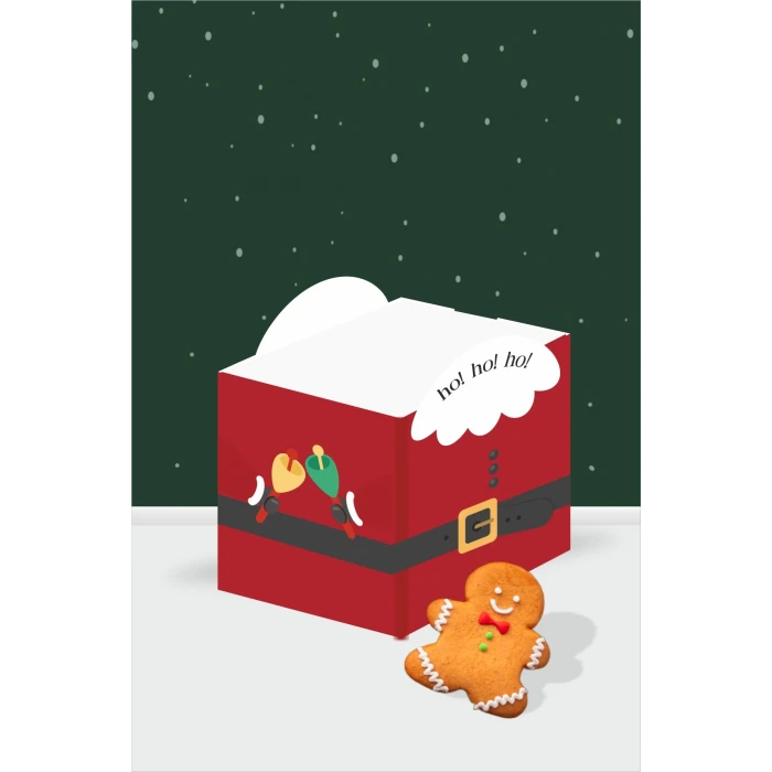 Yeniyıl Teması Kutu - Mini Hediyelik ( Şeker, Sakız, Mini Oyuncak ) 5x5x5 cm *8li Paket