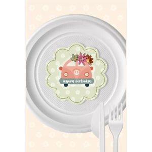 Good Vibes Temalı Tabak Sticker 15li * Yapışkanlı Kağıt