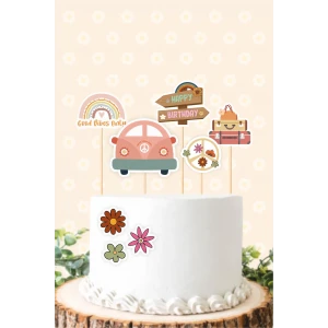 Good Vibes Temalı * Pasta Süsü Seti