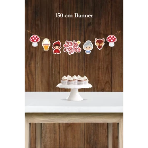 Kırmızı Başlıklı Kız Temalı Büyük Banner *Kalın Kağıt 150cm
