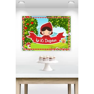 Kırmızı Başlıklı Kız Temalı Branda Afiş 50x70 cm