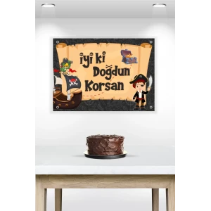 Korsan Temalı Branda Afiş 50x70 cm