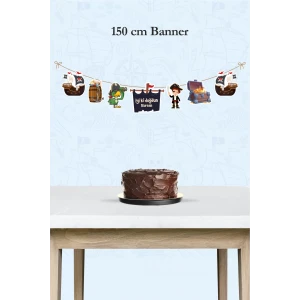 Korsan Temalı Büyük Banner *Kalın Kağıt 150cm