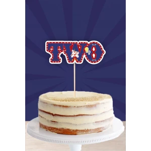 Lunapark Temalı TWO (2) Pasta Süsü *Kalın Kağıt