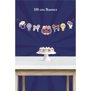 Lunapark Temalı Büyük Banner *Kalın Kağıt 150cm