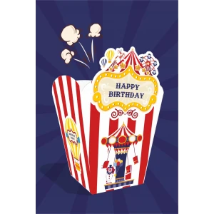 Lunapark Temalı Popcorn Kutusu (mısır) 8li