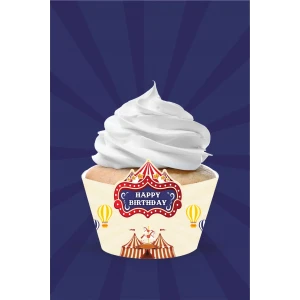 Lunapark Temalı Cupcake Sargısı 8li