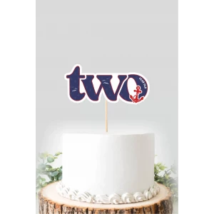 Denizci Temalı TWO (2) Pasta Süsü *Kalın Kağıt