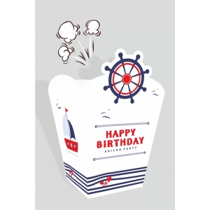 Denizci Temalı Popcorn Kutusu (mısır) 8li