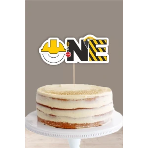 İş Makinaları Temalı ONE (1) Pasta Süsü *Kalın Kağıt