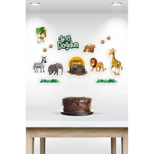 Safari Temalı Çok Parçalı Afiş *Kalın Kağıt 150 cm