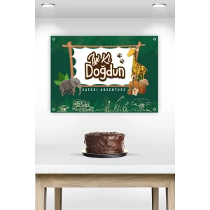 Safari Temalı Branda Afiş 50x70 cm