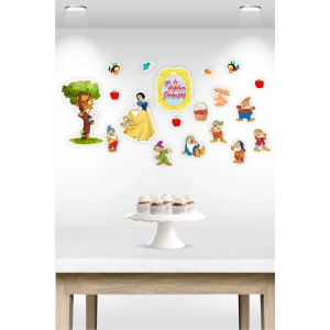 Pamuk Prenses Temalı Çok Parçalı Afiş *Kalın Kağıt 150 cm