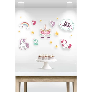 Unicorn Temalı Çok Parçalı Afiş *Kalın Kağıt 150 cm