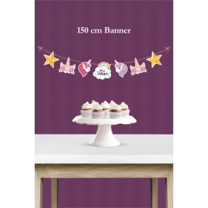 Unicorn Temalı Büyük Banner *Kalın Kağıt 150cm