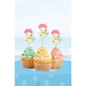 Summer Yaz Temalı 3 Yaşında * Cupcake Süsü 10lu